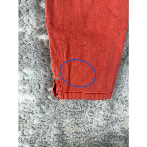 Pilcro Size 27 Stet Ankle Stretch Casual Jeans Orange Pink Pants Button Zip - Picture 3 of 13